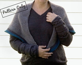 Outlander knitting shawl pattern, instant download, Claire Rent Shawl, English and French pdf knitting pattern