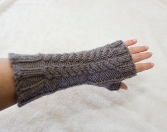 Cable fingerless gloves, arm warmers, cable mittens, wrist warmers