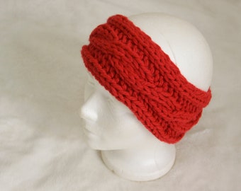 Cable headband for woman ready to go, earmuffs, ear warmer