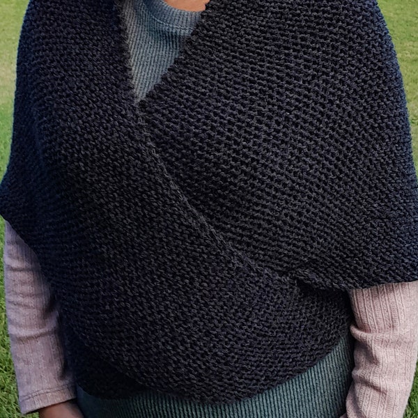 Châle "wrap" ou enveloppant inspiré d'Outlander, châle tricot