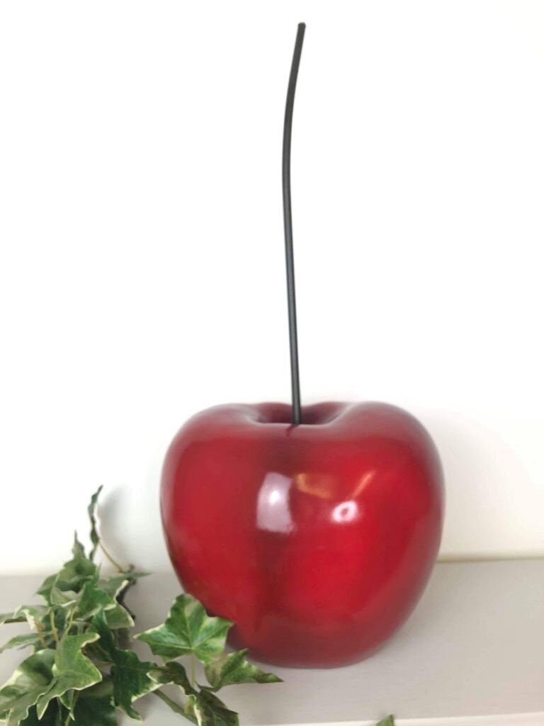 Large Red Cherry Ornament Red Cherry Sculpture Fruit Decor | Etsy