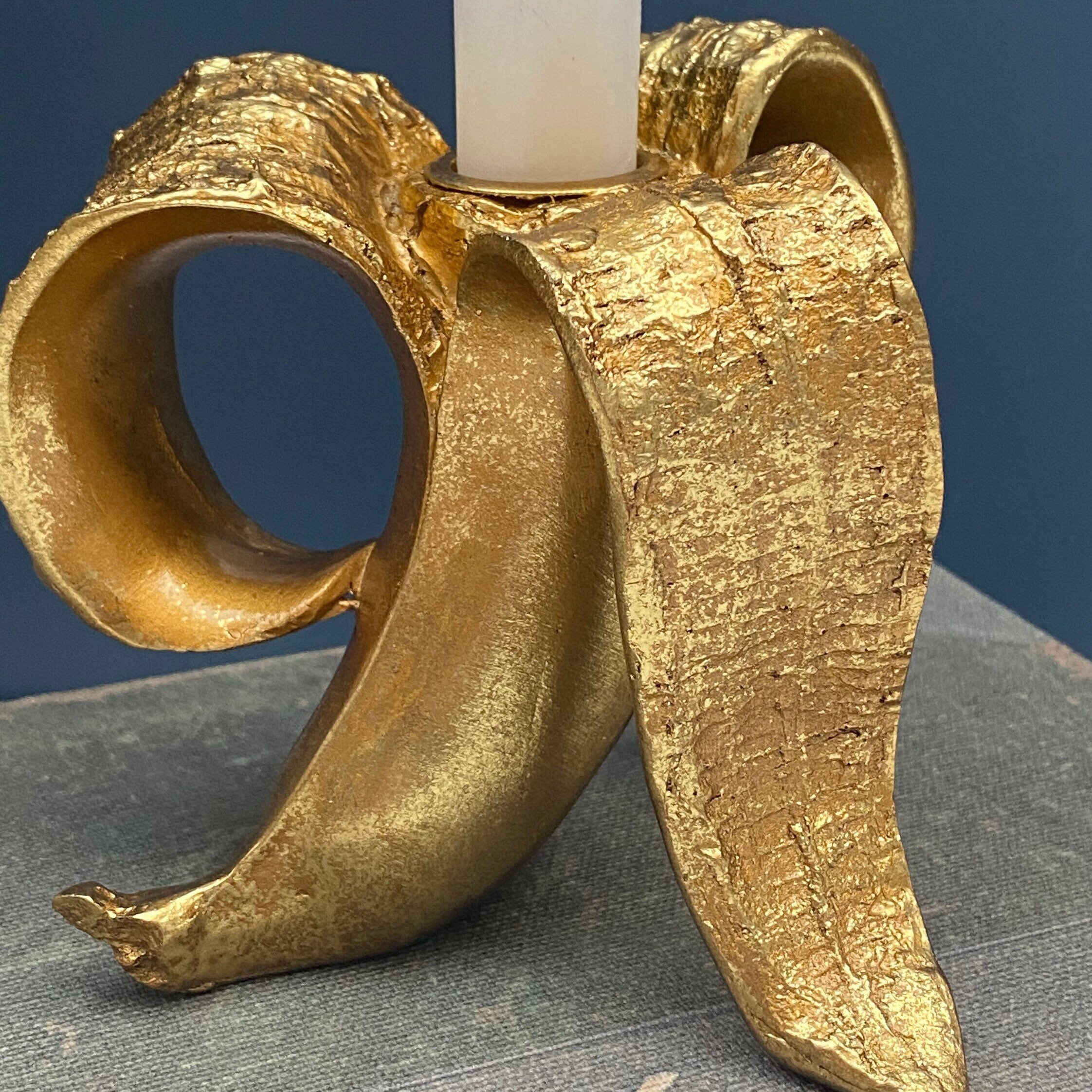 Gold Banana Candle Holder Quirky Banana Skin Gift Banana Skin Etsy UK