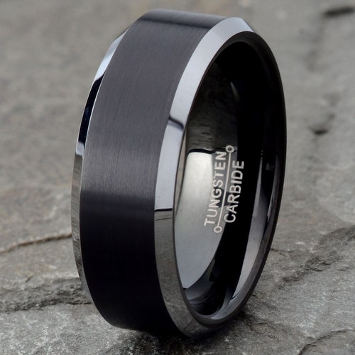 Custom Engraving Mens Silicone Wedding Ring Band Flexible - Etsy