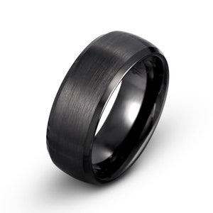 Black-tungsten-ring