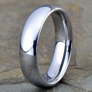 Classic Tungsten Wedding Band, Minimalist Ring for Men and Women 5mm