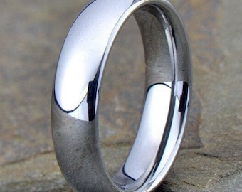 Classic Tungsten Wedding Band, Minimalist Ring for Men and Women 5mm