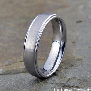 Tungsten Ring, Wedding Band, Men's Tungsten Wedding Band, Tungsten, Ring, Tungsten Band, Gray Ring, Wedding Ring, Personalized Ring