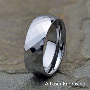 Tungsten Ring, Wedding Band, Men&#39;s Tungsten Wedding Band, Men&#39;s Tungsten Ring, Tungsten Band, Tungsten, Ring, Men&#39;s Tungsten, Engraved Ring