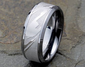 Mens Tungsten Ring, Tungsten Wedding Ring Band