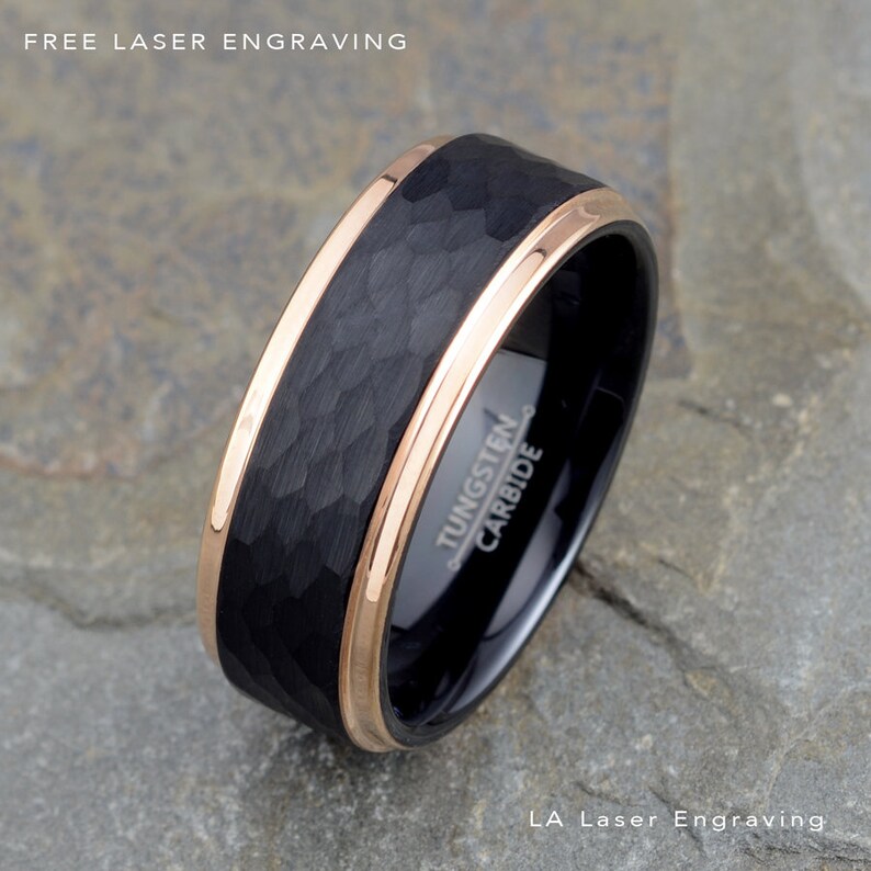 Two Tone Tungsten Wedding Bands