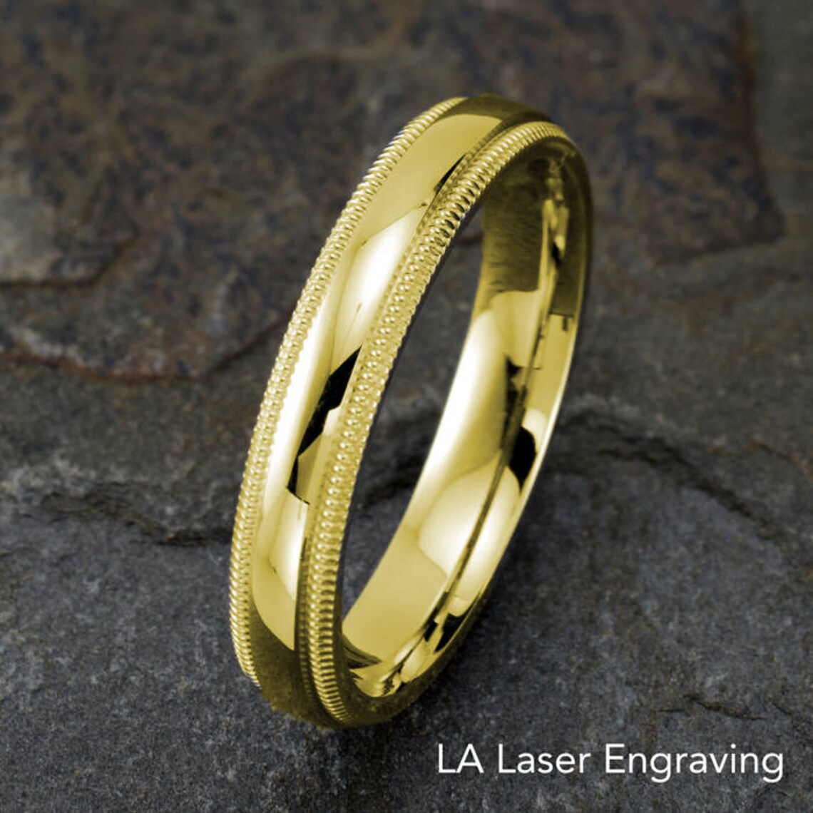 Yellow Gold Wedding Ring Mens Wedding Band Solid Gold Ring | Etsy