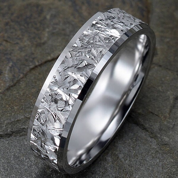 Custom Mens Ring White Gold Etsy