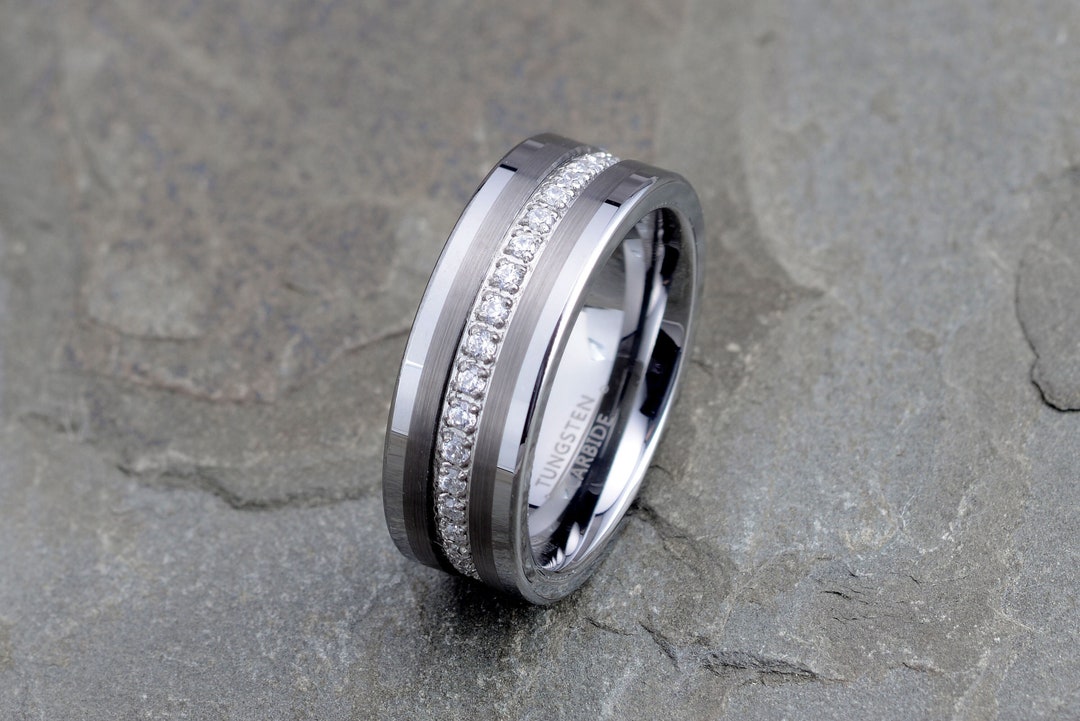 Tungsten Ring, Men's Tungsten Wedding Band, Men's Tungsten Ring ...