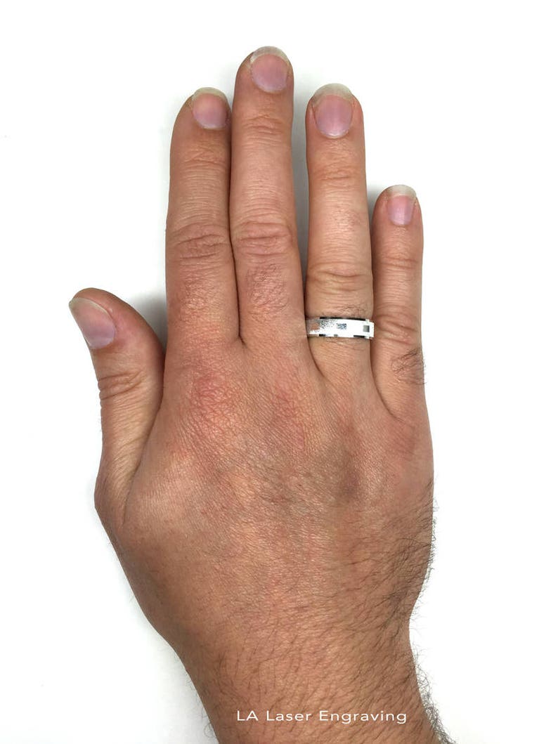 Rose Gold Wedding Band 6mm width Brushed Ring mens & | Etsy