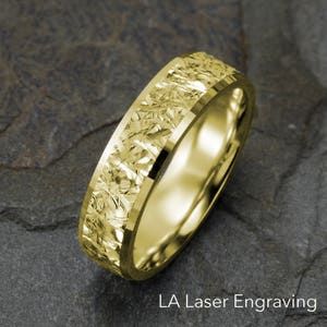 Mens Wedding Band 14k Rose Gold Ring Mens Wedding Ring Etsy