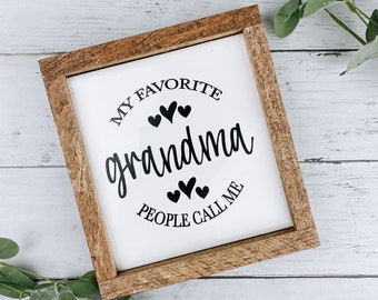 My Favorite People Call Me Grandma Subway Tile Sign, Grandparent Sign, Grandparent Gift, Grandma Sign, Gift For Her, Grandparent Decor