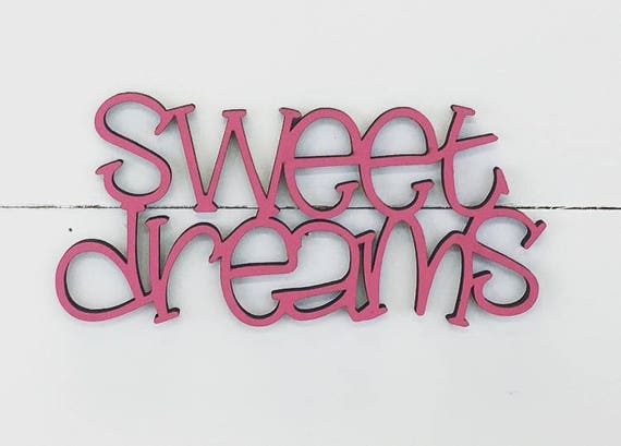 Sweet Dreams Wooden Wall Word Sign Words Image 0
