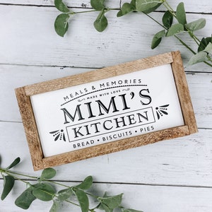 Mimi's Kitchen Subway Tile Sign, Mimi's Sign, Mimi's Decor, Kitchen Sign, Family Room Sign, Grandparent Gift, Grandparent Decor
