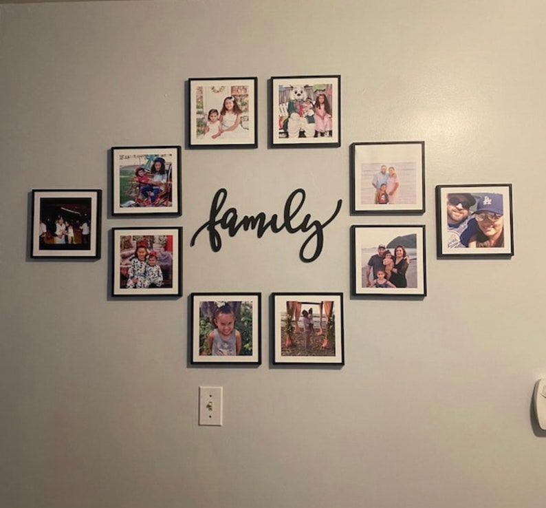 Family Word Cut Out, Laser Cut, Wood Words, Wood Cut Word, Wall Word Words, Wooden Words, Family Wall Sign, Wood Signs, Family Sign, image 3