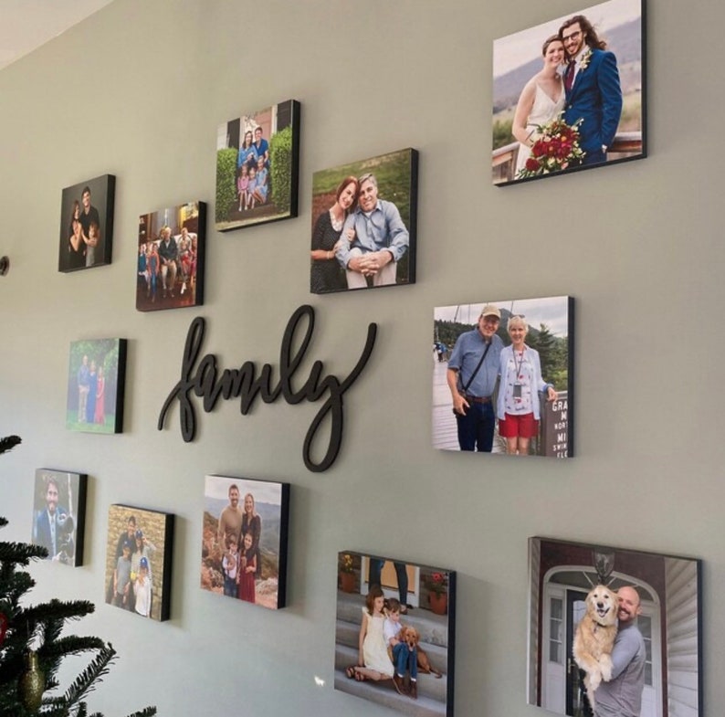 Family Word Cut Out, Laser Cut, Wood Words, Wood Cut Word, Wall Word Words, Wooden Words, Family Wall Sign, Wood Signs, Family Sign, image 4