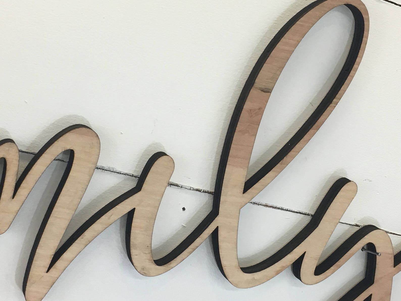 Family Word Cut Out, Laser Cut, Wood Words, Wood Cut Word, Wall Word