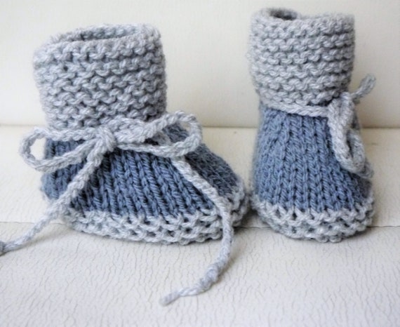 wool baby booties