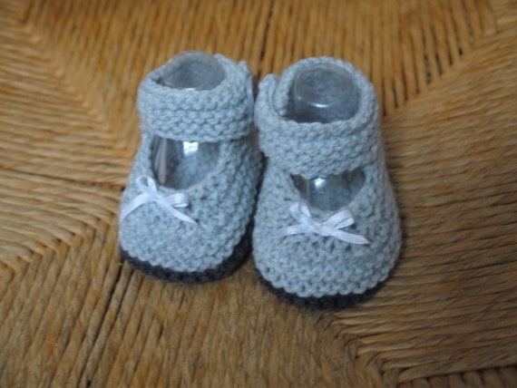 knit wool baby booties | Etsy