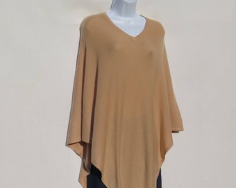 camel colored poncho sweater
