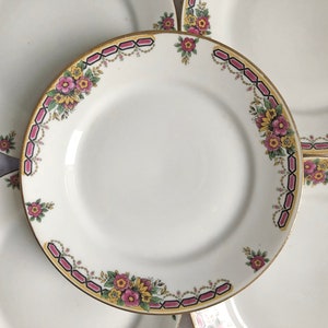 Set of 6 Saucers Dessert Plates Ste Foy French Ceramics Porcelain Food Photography Made in France