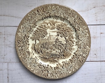 Ironstone Plate Terre de Fer Made in England Ceramics Porcelain Rustic Chic Shabby Chic Cottage Chic