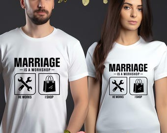 Funny Matching Couple Shirts, Marriage Workshop, Anniversary Gift