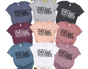 Vintage 1960 Birthday T-Shirt: Comfort Colors Retro Style