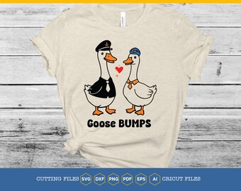 Funny Goose SVG: Goose Bumps Cut File for Cricut & Silhouette (Digital Download)