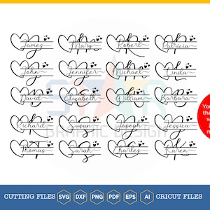 Monogramm SVG: 20 Namen Schnittdateien, Rahmen Alphabet (Digitaler Download)