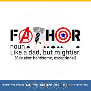 Fathor SVG: Funny Superhero Dad Shirt Design (Digital Download)