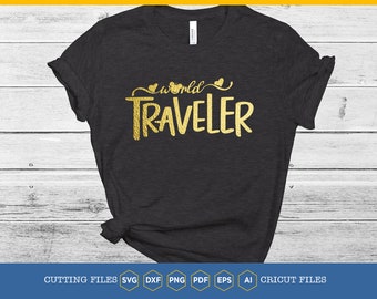 World Traveler SVG: Mouse Trip Family Vacation Design (Digital Download)
