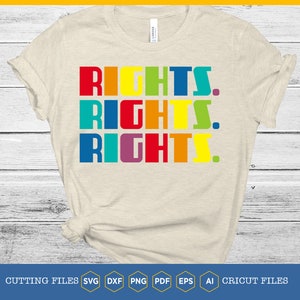 Rechte Rechte BLM Rechte svg | LGBT Pride | Geschenk für Tshirt | Gay Rechte Geschenk | Gleichheit svg |  Transgender-Rechte svg | lesbische Bi svg