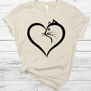 Cat Heart Head SVG: Kitten Valentine Love (Digital Download)