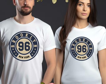 Personalized Brooklyn New York Jersey Style Shirt, Custom Year 1996 Varsity Tshirt, Collegiate Style Birthday Gift, Unisex Retro Apparel Tee