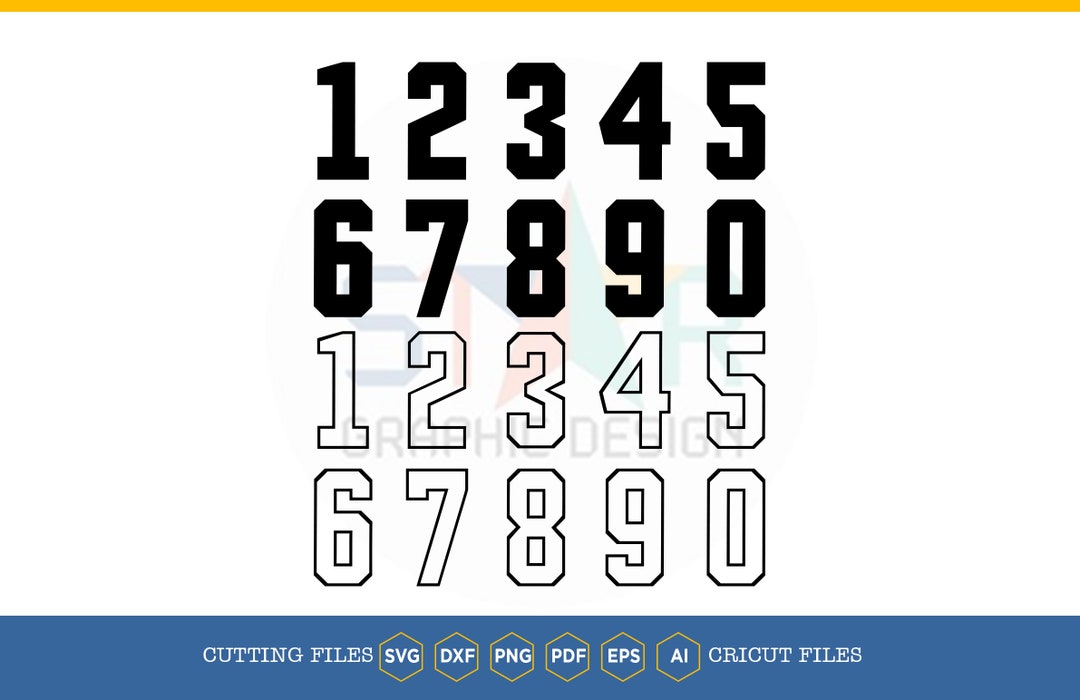 Sport Numbers SVG | Athletic Jersey Numbers | Basketball