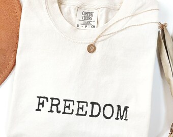 Patriotic Freedom Shirt Comfort Colors® Sweatshirt Adult Tee Fourth of July Tshirt for Men Women Proud American T Shirt Gift for Dad Freedom
