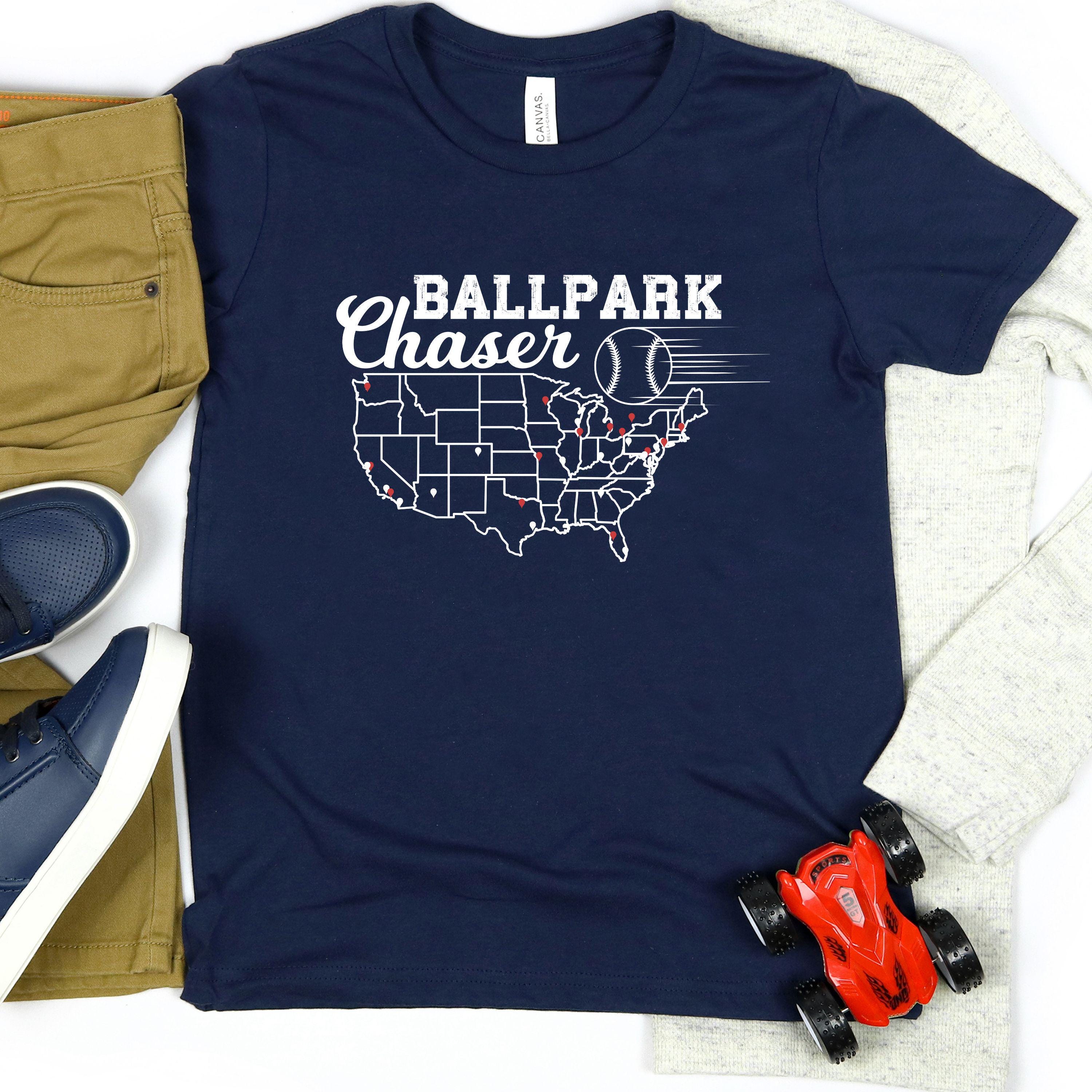 Ballpark Chaser T-shirt for Adult Baseball Shirt With Baseball Stadiums ...
