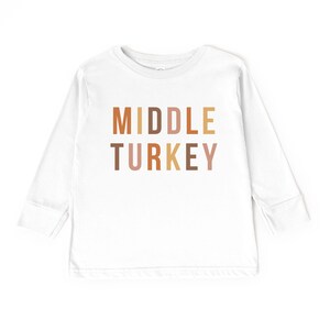 Little Turkey Thanksgiving Shirt for Toddler Boy or Girl Fall Turkey Long Sleeve Shirt for Thanksgiving Thankful Toddler Sweatshirt for Fall immagine 7