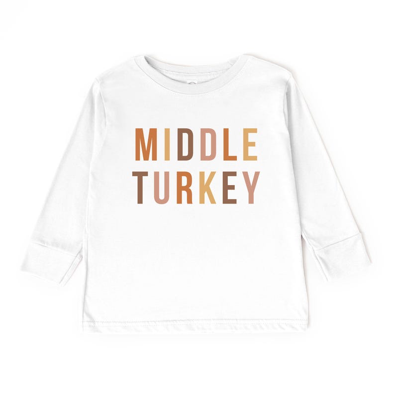 Little Turkey Thanksgiving Shirt for Toddler Boy or Girl Fall Turkey Long Sleeve Shirt for Thanksgiving Thankful Toddler Sweatshirt for Fall immagine 7