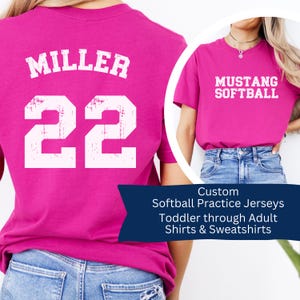 Custom Softball Practice Jersey for Player and Fan Softball Team Sweatshirt Personalized Player Tee Youth Adult Softball Practice TShirts