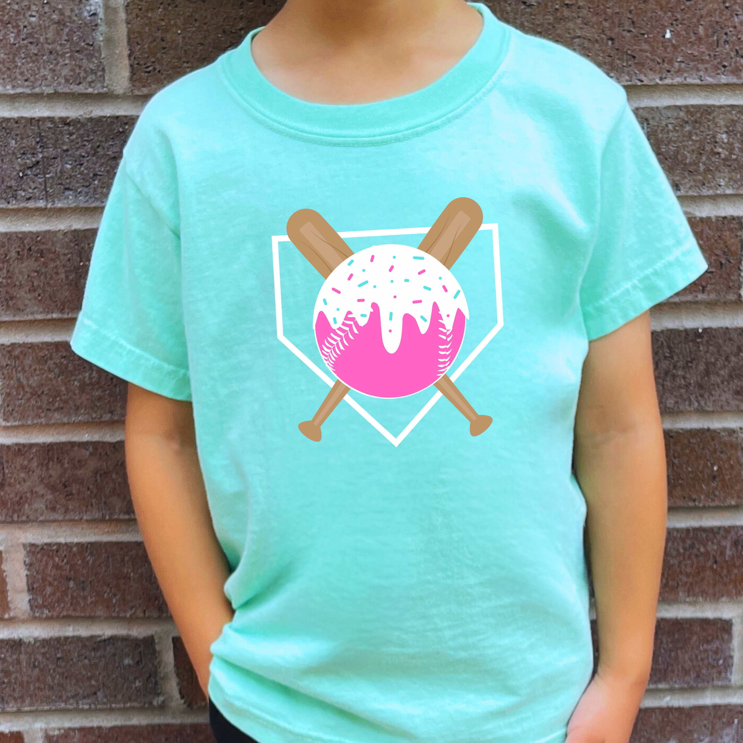 Baseball Ice Cream Shirt for Youth & Adults Baseball Drip Tshirt for