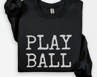 Play Ball Baseball Shirt for Women Ballpark Sweatshirt Distressed Baseball Tee Baseball Mama Game Day Tshirt Coach’s Wife Tee Softball Mom