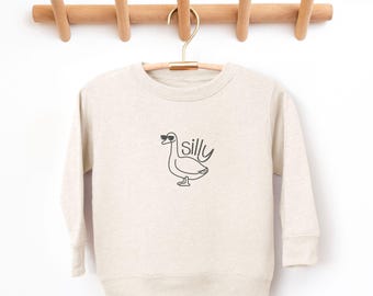Silly Goose Shirt for Toddler Baby Youth Silly Goose Sweatshirt Funny Long Sleeve Tee Toddler Silly Goose Baby Bodysuit Neutral Baby Gift