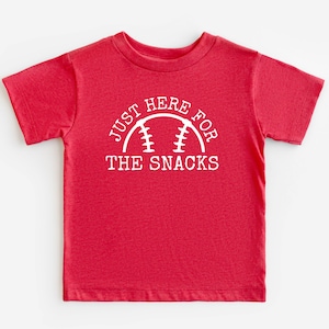 Here for the Snacks Baseball Season Shirt Toddler Baseball Sweatshirt Ballpark Snacks Toddler Shirt Funny Baseball Sister Tee Brother&#39;s Fan