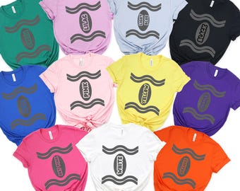 Crayon Costume Shirts for Adult Crayon Halloween Costume Shirt for Teacher Matching Costume Tshirts for Crayon Group Costume Shirts Funny